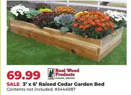 Runnings Real Wood Products 3' x 6' Raised Cedar Garden Bed offer