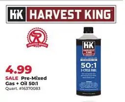 Runnings Harvest King Pre-Mixed Gas + Oil offer