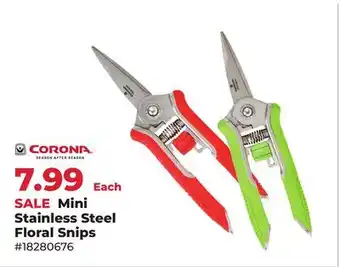 Runnings Corona Mini Stainless Steel Floral Snips offer