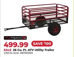 Runnings YuTrax 26 Cu. Ft. ATV Utility Trailer offer