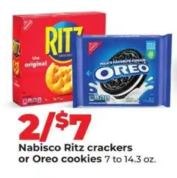 Hy-Vee Nabisco Ritz crackers or Oreo cookies offer