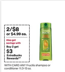 CVS ANY Fructis shampoo or conditioner offer