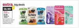 CVS ALL Schick/Skintimate 4 ct., 12 ct. or Schick Xtreme 3 ct. disposable razors offer
