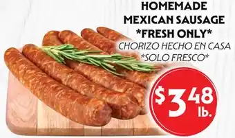 La Chiquita Food Market HOMEMADE MEXICAN SAUSAGE *FRESH ONLY offer