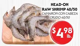 La Chiquita Food Market HEAD-ON RAW SHRIMP 40/50 offer