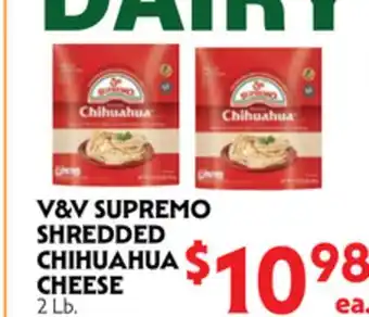 La Chiquita Food Market V&V SUPREMO SHREDDED CHIHUAHUA CHEESE offer