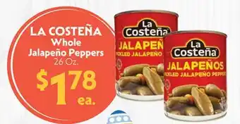 La Chiquita Food Market LA COSTEÑA Whole Jalapeño Peppers offer