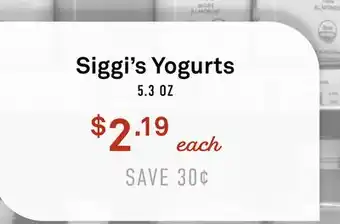 Standard Market Siggi's Yogurts offer