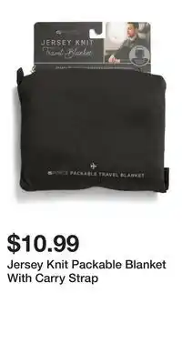TJ Maxx Jersey Knit Packable Blanket With Carry Strap offer