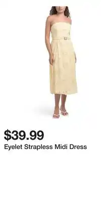 TJ Maxx Eyelet Strapless Midi Dress offer