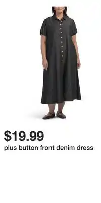 TJ Maxx plus button front denim dress offer
