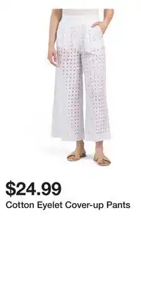 TJ Maxx Cotton Eyelet Cover-up Pants offer