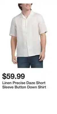TJ Maxx Linen Precise Daze Short Sleeve Button Down Shirt offer