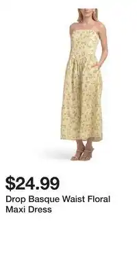 TJ Maxx Drop Basque Waist Floral Maxi Dress offer
