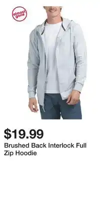 TJ Maxx Brushed Back Interlock Full Zip Hoodie offer