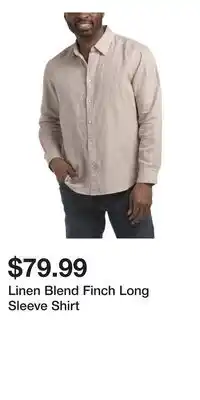 TJ Maxx Linen Blend Finch Long Sleeve Shirt offer