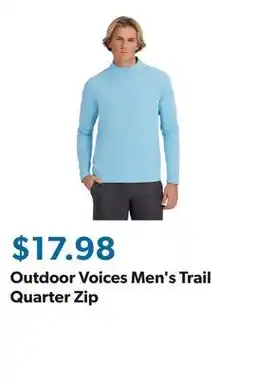 Sam's Club Outdoor Voices Men's Trail Quarter Zip offer