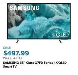 Sam's Club SAMSUNG 65 Class Q7FD Series 4K QLED Smart TV offer