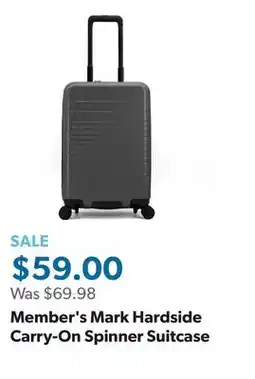 Sam's Club Member's Mark Hardside Carry-On Spinner Suitcase offer