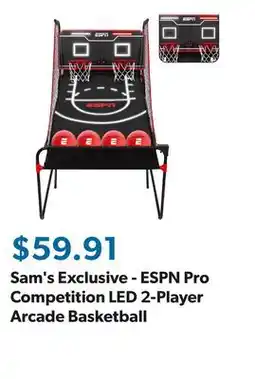 Sam's Club Sam's Exclusive - ESPN Pro Competition LED 2-Player Arcade Basketball offer