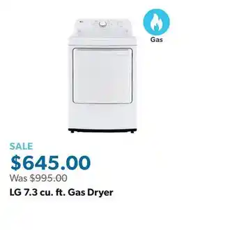 Sam's Club LG 7.3 cu. ft. Gas Dryer offer