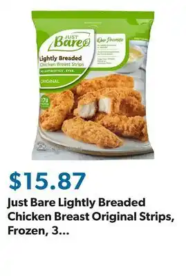 Sam's Club Just Bare Lightly Breaded Chicken Breast Original Strips, Frozen, 3 lbs offer