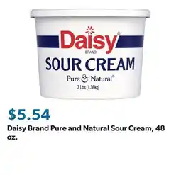 Sam's Club Daisy Brand Pure and Natural Sour Cream, 48 oz offer
