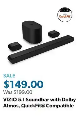 Sam's Club VIZIO 5.1 Soundbar with Dolby Atmos, QuickFit Compatible offer