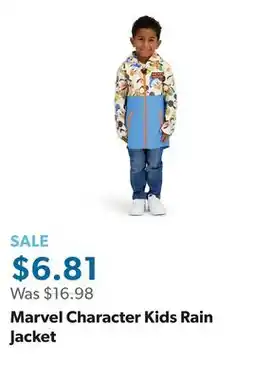Sam's Club Marvel Character Kids Rain Jacket offer
