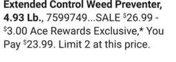 Ace Hardware Extended Control Weed Preventer offer
