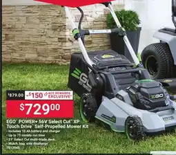 Ace Hardware EGO POWER + 56V Select Cut XP Touch Drive Self-Propelled Mower Kit offer