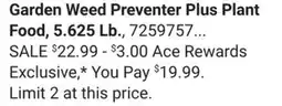 Ace Hardware Preen Garden Weed Preventer Plus Plant Food 5.625 Lb offer