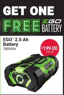 Ace Hardware EGO 2.5 Ah Battery offer