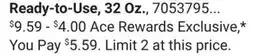 Ace Hardware Ready‑to‑Use, 32 Oz offer