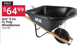 Ace Hardware Ace 6 Cu. Ft. Poly Wheelbarrow offer