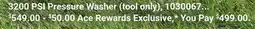 Ace Hardware EGO Power+ 3200 PSI Pressure Washer (tool only) offer
