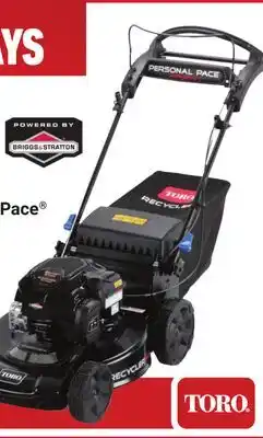 Ace Hardware Toro Recycler Max SmartStow Personal Pace 163cc Self-Propelled Gas Mower offer