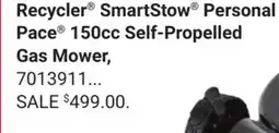 Ace Hardware Toro Recycler SmartStow Personal Pace 150cc Self-Propelled Gas Mower offer