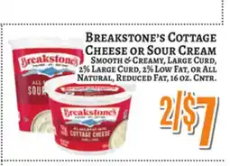 Trade Fair Supermarket BREAKSTONE'S COTTAGE CHEESE OR SOUR CREAM offer