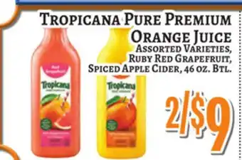 Trade Fair Supermarket TROPICANA PURE PREMIUM ORANGE JUICE offer