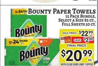 Trade Fair Supermarket BOUNTY PAPER TOWELS offer