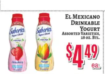Trade Fair Supermarket El Mexicano Drinkable Yogurt offer