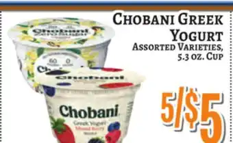 Trade Fair Supermarket CHOBANI GREEK YOGURT offer