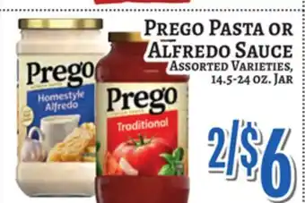 Trade Fair Supermarket Prego Pasta OR Alfredo Sauce offer