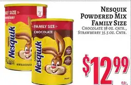 Trade Fair Supermarket Nesquik Powdered Mix FAMILY SIZE offer