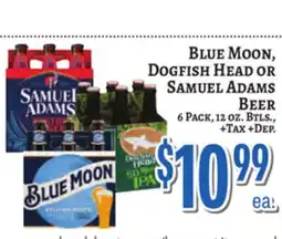 Trade Fair Supermarket Blue Moon, Dogfish Head OR Samuel Adams Beer offer