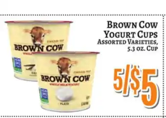 Trade Fair Supermarket Brown Cow Yogurt Cups offer