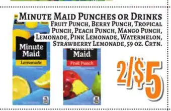 Trade Fair Supermarket MINUTE MAID PUNCHES OR DRINKS offer