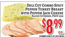 Trade Fair Supermarket Deli Cut Combo Spicy Pepper Turkey Breast WITH Pepper Jack Cheese offer