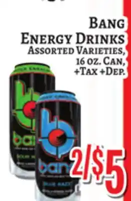 Trade Fair Supermarket BANG ENERGY DRINKS offer
